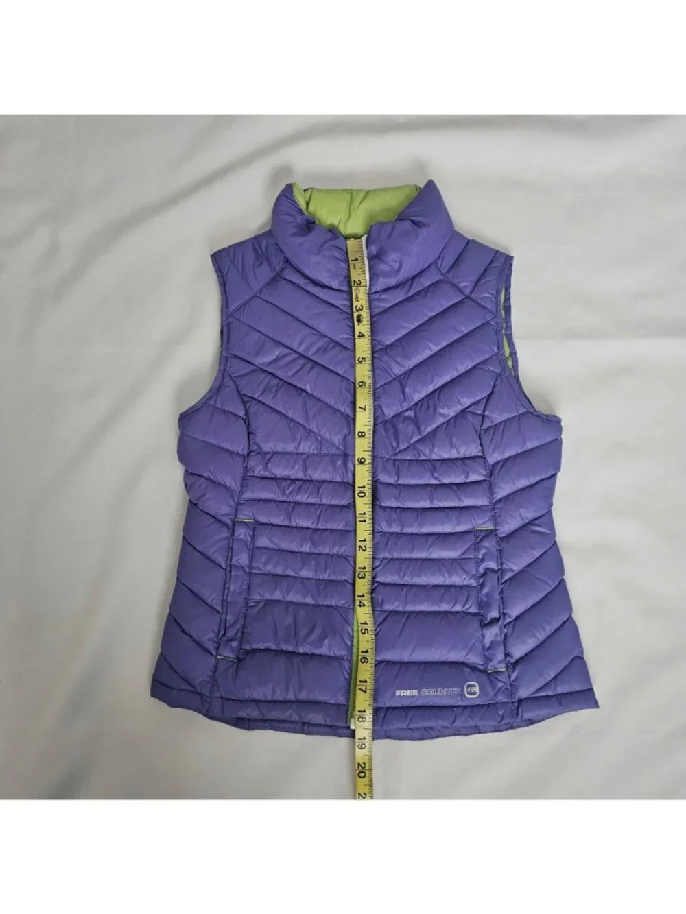 Free Country Purple Sleeveless Puffer Down Quilted Snow Ski Vest Girl's S (7/8)
